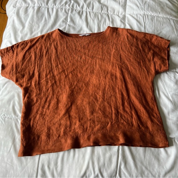 Linenfox Terra Cotta Mona Top S-M - Picture 4 of 8